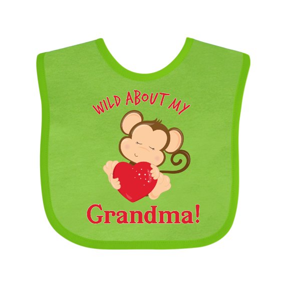 Inktastic Wild About My Grandma Boys or Girls Baby Bib