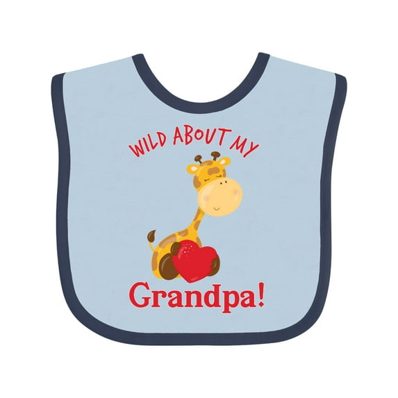 Inktastic Wild About My Grandpa Boys or Girls Baby Bib