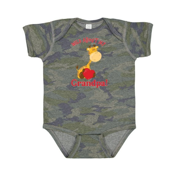 Inktastic Wild About My Grandpa Boys or Girls Baby Bodysuit
