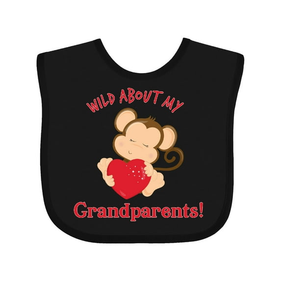 Inktastic Wild About My Grandparents Boys or Girls Baby Bib