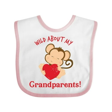 Inktastic Wild About My Grandparents Boys or Girls Baby Bib