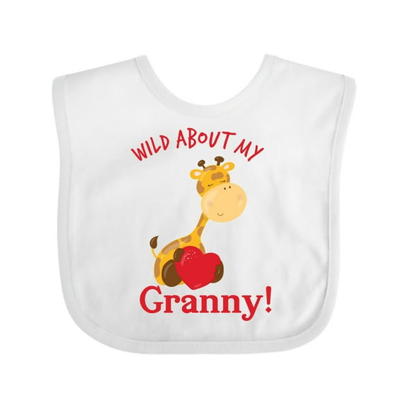 Inktastic Wild About My Granny Boys or Girls Baby Bib