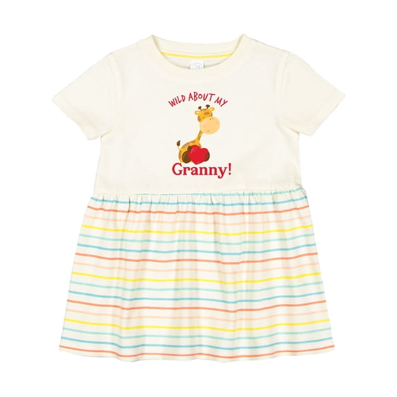 Inktastic Wild About My Granny Girls Baby Dress