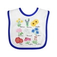 thumbnail image 1 of Inktastic Wild Flower Chart Boys or Girls Baby Bib, 1 of 4