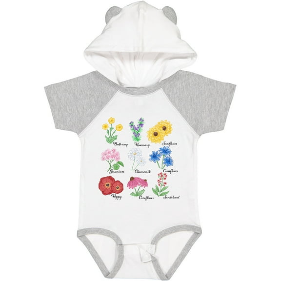 Inktastic Wild Flower Chart Boys or Girls Baby Bodysuit
