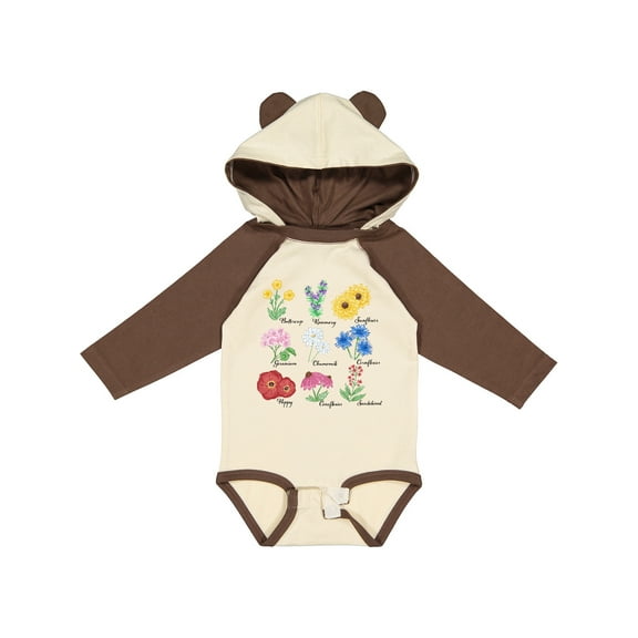 Inktastic Wild Flower Chart Boys or Girls Long Sleeve Baby Bodysuit