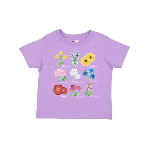 Inktastic Wild Flower Chart Boys or Girls Toddler T-Shirt