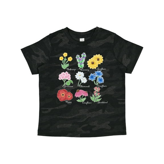 Inktastic Wild Flower Chart Boys or Girls Toddler T-Shirt