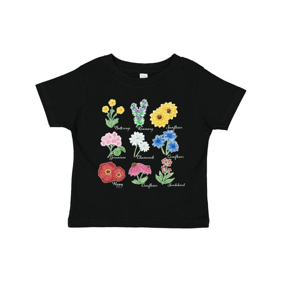 Inktastic Wild Flower Chart Boys or Girls Toddler T-Shirt