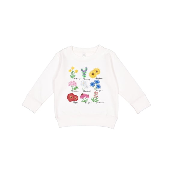 Inktastic Wild Flower Chart Toddler Sweatshirt