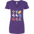 thumbnail image 1 of Inktastic Wild Flower Chart Women's V-Neck T-Shirt, 1 of 5