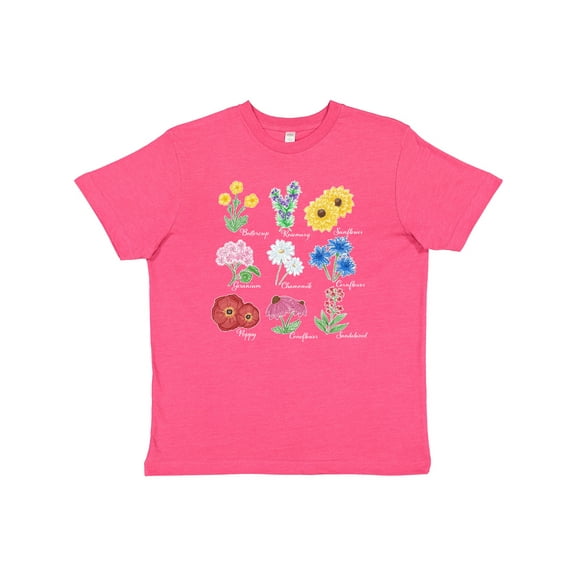 Inktastic Wild Flower Chart Youth T-Shirt