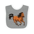 thumbnail image 1 of Inktastic Wild Mustang Horse Galloping Boys or Girls Baby Bib, 1 of 4