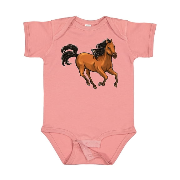 Inktastic Wild Mustang Horse Galloping Boys or Girls Baby Bodysuit