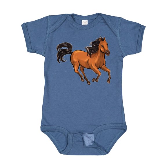 Inktastic Wild Mustang Horse Galloping Boys or Girls Baby Bodysuit