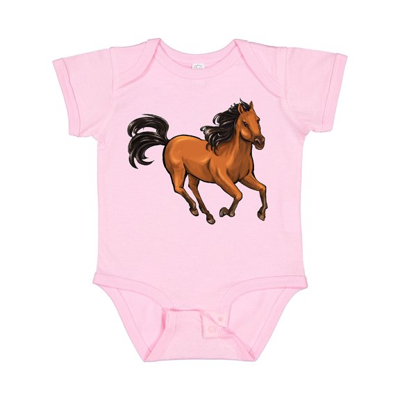 Inktastic Wild Mustang Horse Galloping Boys or Girls Baby Bodysuit