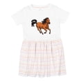 thumbnail image 1 of Inktastic Wild Mustang Horse Galloping Girls Toddler Dress, 1 of 5
