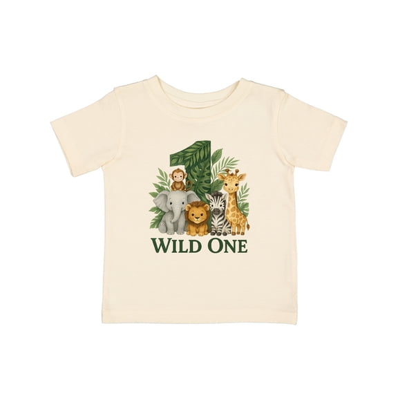 Inktastic Wild One 1st Birthday Safari Animals Boys or Girls Baby T-Shirt