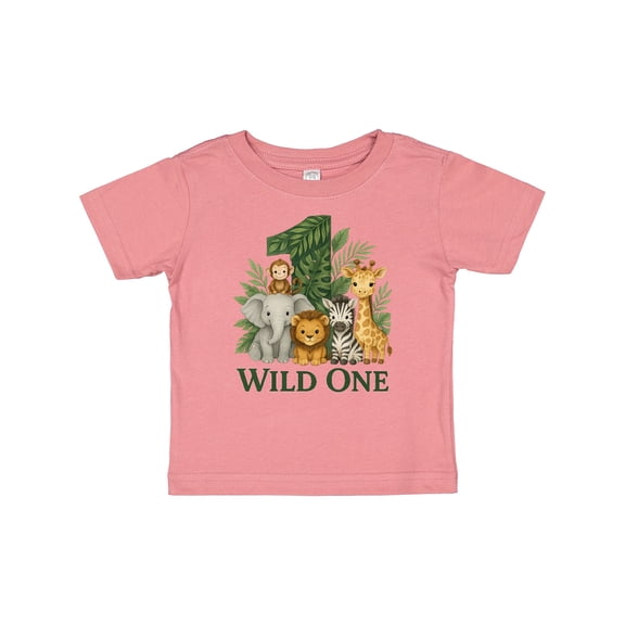 Inktastic Wild One 1st Birthday Safari Animals Boys or Girls Baby T-Shirt