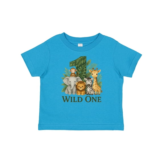 Inktastic Wild One 1st Birthday Safari Animals Boys or Girls Baby T-Shirt