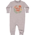 thumbnail image 1 of Inktastic Wild One Floral First Birthday Baby Fleece Romper, 1 of 4