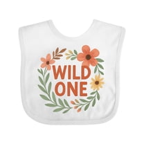 Inktastic Wild One Floral First Birthday Boys or Girls Baby Bib