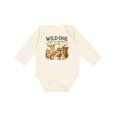 thumbnail image 1 of Inktastic Wild One Happy 1st Birthday Woodland Animals Boys or Girls Long Sleeve Baby Bodysuit, 1 of 5