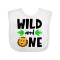thumbnail image 1 of Inktastic Wild and One Cute Lion Birthday Boys or Girls Baby Bib, 1 of 4