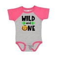 thumbnail image 1 of Inktastic Wild and One Cute Lion Birthday Boys or Girls Baby Bodysuit, 1 of 5