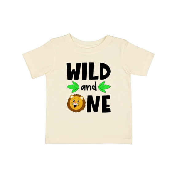 Inktastic Wild and One Cute Lion Birthday Boys or Girls Baby T-Shirt