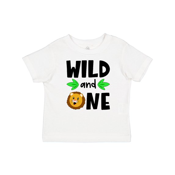 Inktastic Wild and One Cute Lion Birthday Boys or Girls Baby T-Shirt