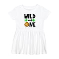 thumbnail image 1 of Inktastic Wild and One Cute Lion Birthday Girls Baby Dress, 1 of 5