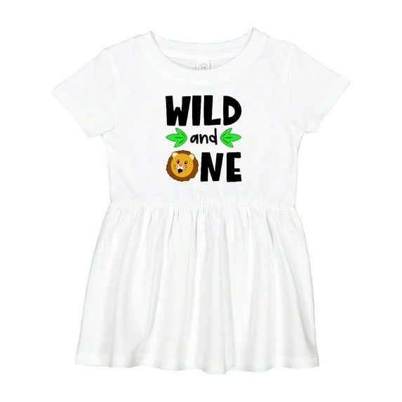 Inktastic Wild and One Cute Lion Birthday Girls Baby Dress
