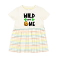 thumbnail image 1 of Inktastic Wild and One Cute Lion Birthday Girls Baby Dress, 1 of 5