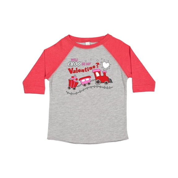 Inktastic Will Choo Be My Valentine? Valentine's Day Train Boys or Girls Toddler T-Shirt