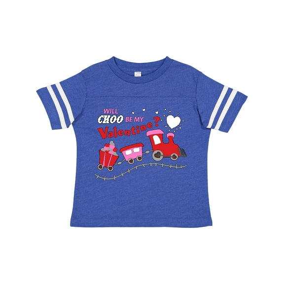 Inktastic Will Choo Be My Valentine? Valentine's Day Train Boys or Girls Toddler T-Shirt