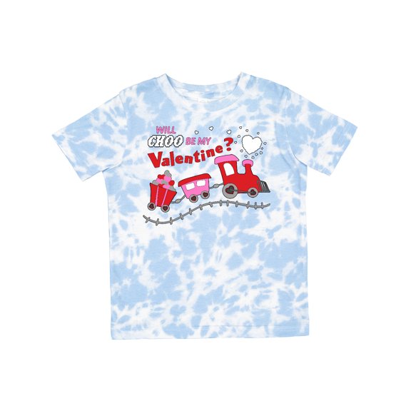 Inktastic Will Choo Be My Valentine? Valentine's Day Train Boys or Girls Toddler T-Shirt
