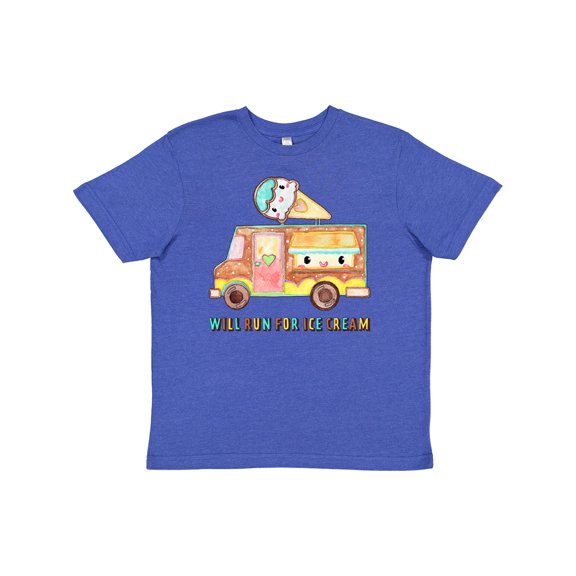 Inktastic Will Run for Ice Cream- ice cream truck Youth T-Shirt