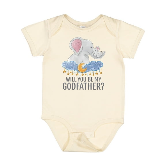 Inktastic Will You Be My Godfather? Boys or Girls Baby Bodysuit