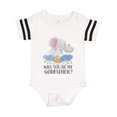 thumbnail image 1 of Inktastic Will You Be My Godfather? Elephants Moon and Stars Gift Baby Boy or Baby Girl Bodysuit, 1 of 4