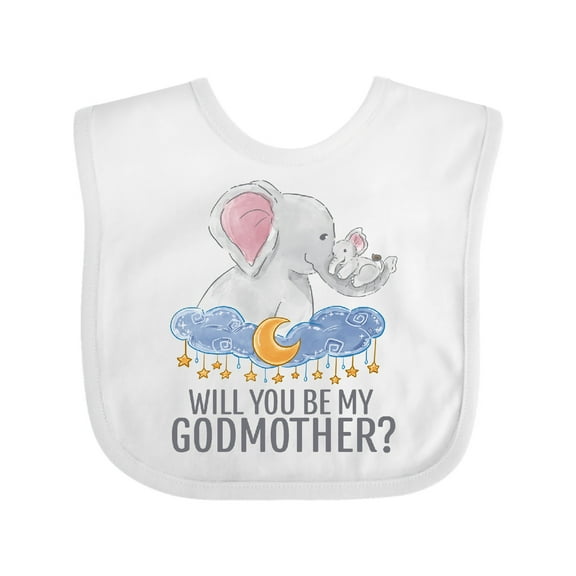 Inktastic Will You Be My Godmother? Boys or Girls Baby Bib
