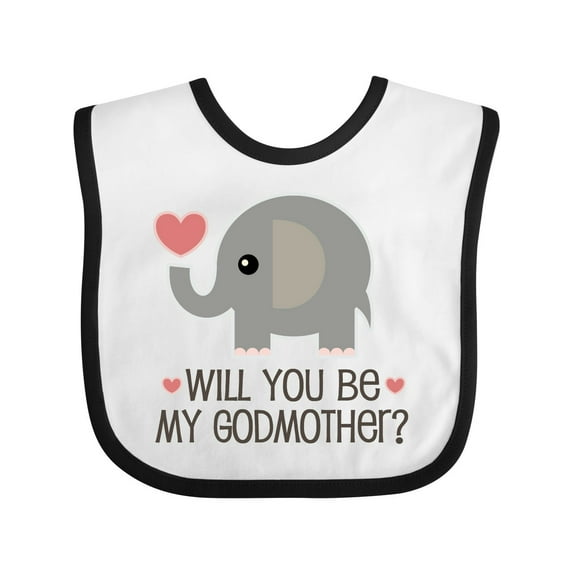 Inktastic Will You Be My Godmother Boys or Girls Baby Bib