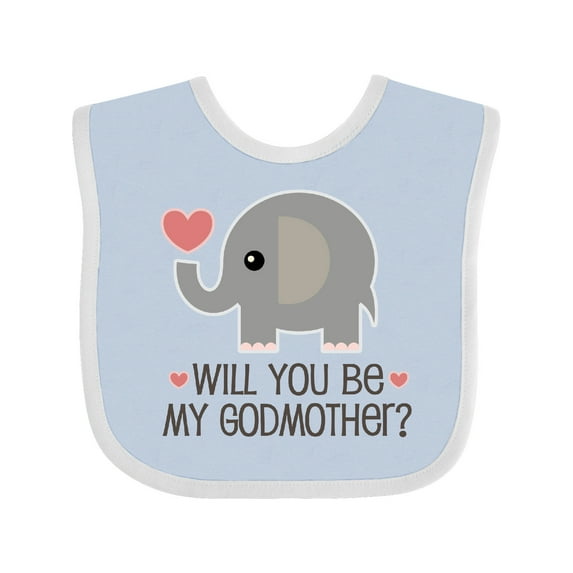 Inktastic Will You Be My Godmother Boys or Girls Baby Bib