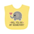 thumbnail image 1 of Inktastic Will You Be My Godmother Boys or Girls Baby Bib, 1 of 4