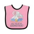 thumbnail image 1 of Inktastic Will You Be My Godmother? Boys or Girls Baby Bib, 1 of 4
