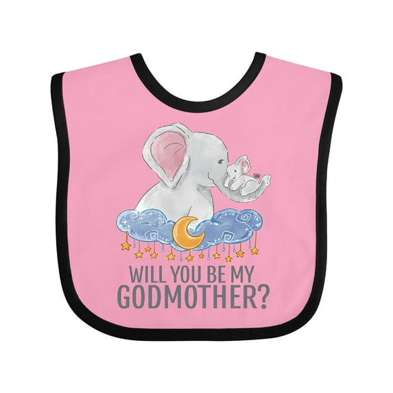 Inktastic Will You Be My Godmother? Boys or Girls Baby Bib
