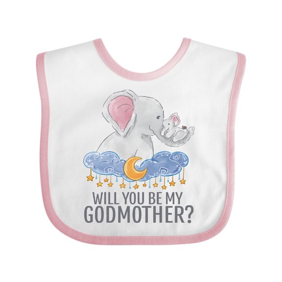 Inktastic Will You Be My Godmother? Boys or Girls Baby Bib