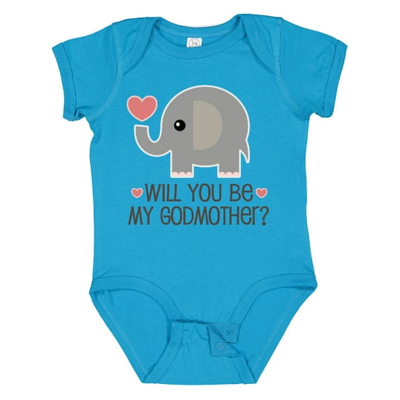 Inktastic Will You Be My Godmother Boys or Girls Baby Bodysuit