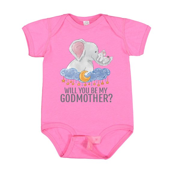 Inktastic Will You Be My Godmother? Boys or Girls Baby Bodysuit