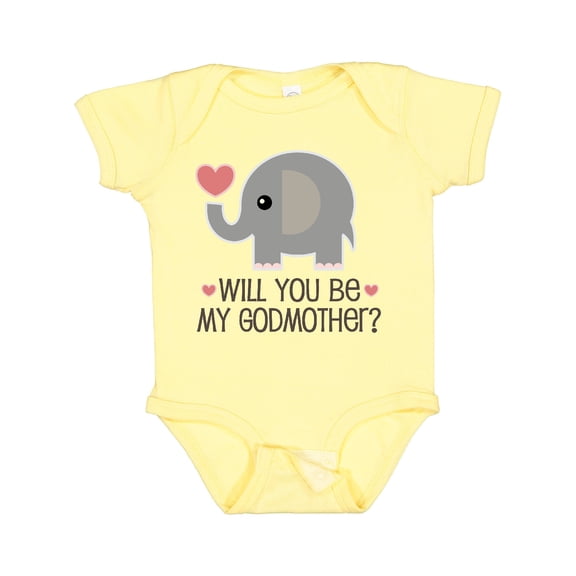 Inktastic Will You Be My Godmother Boys or Girls Baby Bodysuit